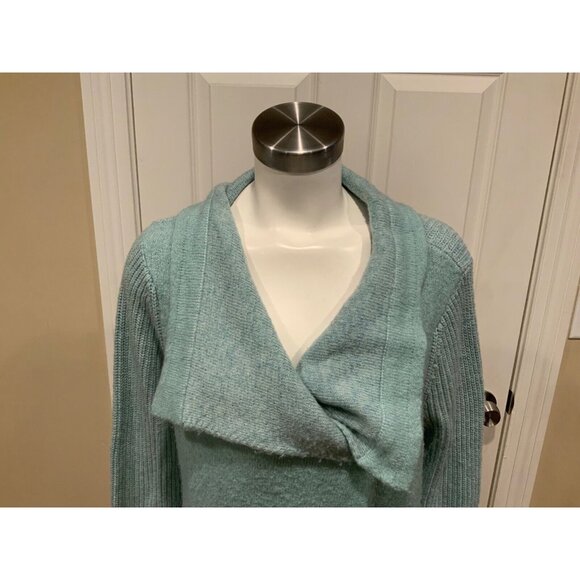La Fee Verte Anthropologie Light Blue Wrap Cardigan W/ Pockets, Size Medium - Picture 2 of 7